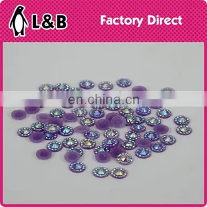 5mm High Quality New Design Flower Colorful Resin Stone thumbnail-2