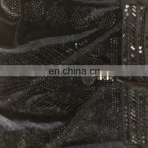 Women's Free Size Black Colour Lycra(Stretchable) With Diamond Stone Work & Embroidery Lace Work / Islamic Wear Burkha thumbnail-3