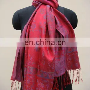 Silk Jacquard Shawls In New Trendy Designs thumbnail-1