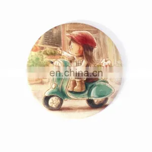 Round Fabric Pocket Mirror thumbnail-1