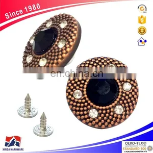 20mm Jeans Metal 3D Buttons, Brass Button And Rivet For Denim, Jackets thumbnail-2