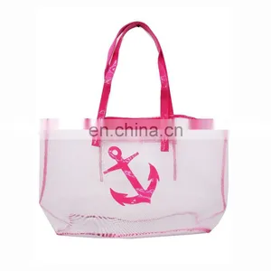 24x15 Inch Sea Life Anchor Print PVC Summer Beach Promotional Tote Bag thumbnail-1