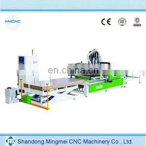 Israel Hot Sale Automatic Professional Wood Mdf Acrylic Board Nesting Cnc Router With Boring Head Auto Feeding thumbnail-3