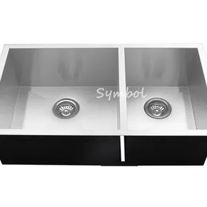 32 Inch Double Under Counter Stainless Steel Sink thumbnail-1