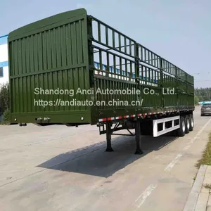 Three-axle Stake Semi Trailer/stake Semi Trailer/storage/stake Truck/stake High Bed Cattle Semi Trailer/ Semi Trailer thumbnail-1