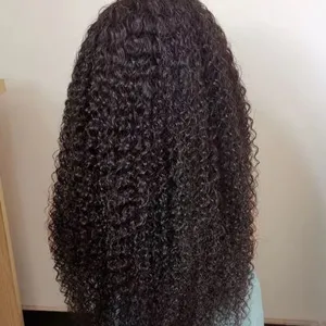KHH High Quality 150% Density Hair Wigs Virgin Remy Brazilian HD Transparent 360 Frontal Kinky Curly Lace Wig thumbnail-1