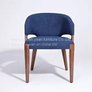Comfortable Upholstery Leisure Chair in Solid Wood Beech thumbnail-1