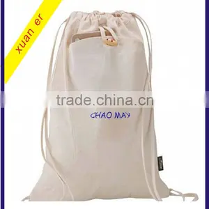 Fashion Custom Printed Canvas Drawstring Backpack Bag thumbnail-1