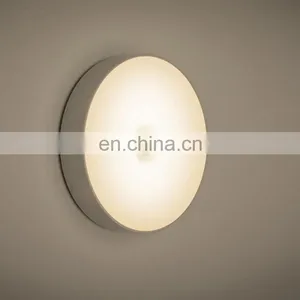 USB Charging PIR Body Magnet Motion Sensor Activated Wall Light Night Light Induction Lamp For Closet Corridor Cabinet thumbnail-1