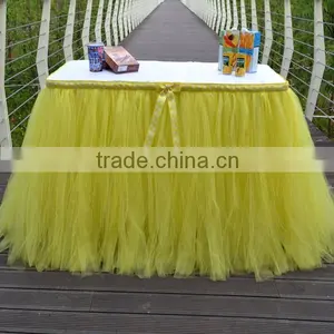 Orange Tutu Tulle Table Skirt Cover Eye Catching SD103 thumbnail-1