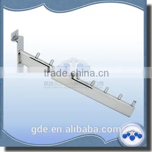 Metal Chrome 7-balls Locking Security Hook for Slatwall thumbnail-1