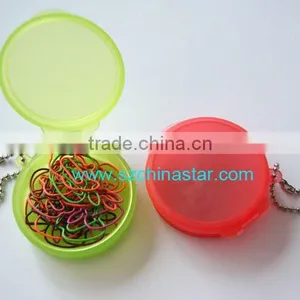 Fancy Shapes PET Coated Paper Clip in Plastic Box With Chain thumbnail-1