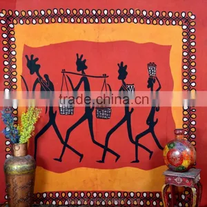 Indian Tapestry Cotton African Print Vintage Wall Hanging Tapestries Throw Art Tapestry Bedsheet thumbnail-1