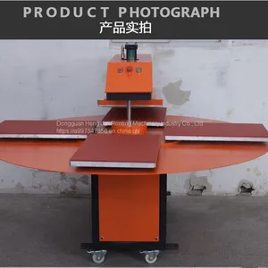 Fully Automatic Four-station Rotary Heat Press Machine Multi-station Clothes Ironing Machine Hydraulic Turntable Heat Transfer Printing Machine T-shirt Printing Machine Garment Ironing Rig thumbnail-4