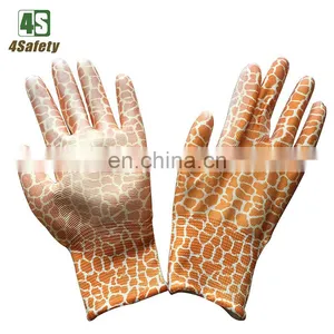 4SAFETY 13 Gauge Flower Printing Pu Garden Gloves thumbnail-4