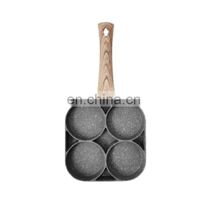 Nonstick 4 Round Holes Egg Pancake Aluminum Skillet Fry Pan thumbnail-2
