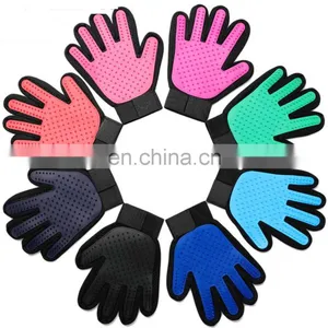 Silicone Pet Hair Removal Brush Cat Hair Remover Deshedding Dog Pet Grooming Gloves thumbnail-1