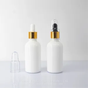 Porcelain White Dropper Bottle Volume 5-100mm Essential Oil Skin Care Serum Empty Glass Bottles thumbnail-4