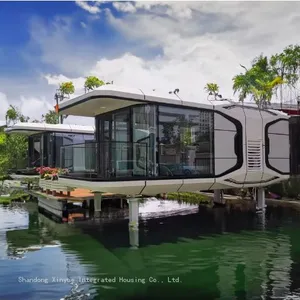 Luxury Space Capsule Container House Mobile Prefab Modular Apple Cabin Pod Home CAPSULE HOMES Movable Hotel With 2 Bedrooms thumbnail-3