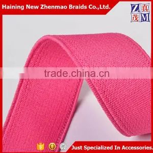 China Wholesale Woven 3cm Pink Color Elastic Webbing thumbnail-4