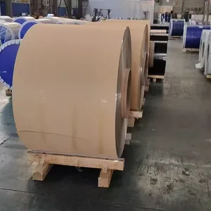 3105 Aluminum Roll Coated With Kraft Paper Blue Film Can be Cut Into Small Rolls 40 Meters Width 910mm1000mm Processing Custom Thickness Complete thumbnail-1