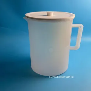 Plastic Pfa Beaker With Handle, 5000ml, Transparent Teflon, Acid and Alkali Resistant, Graduated, Low Background Value Sample Cup thumbnail-4