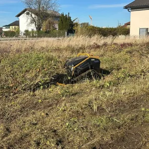 Remote Controlled Cordless Petrol Gas-Electric Hybrid Industrial 4-Stroke High Torque Self Propelled Lawn Mower Vigorun Tech thumbnail-2