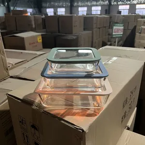 Household Food Storage Glass Lid Soft Silicone Surround Airtight Performance Easy Clean Cover For Glass Food Box And Daily Bento Box Matching thumbnail-1