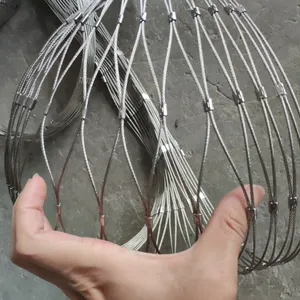 Factory-sleeved 304/316 Stainless Steel Wire Rope Cargo Netting thumbnail-5