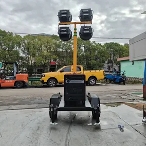 Portable Hand Crank Telescopic Mast Lighting Tower Outdoor Emergency Mobile Lighting Tower thumbnail-1