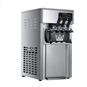 A-168 Compact Soft Serve Ice Cream Machine 18L/h Output 3 Head Maker With Smart LED Display for Cafe and Coffee Shops thumbnail-4