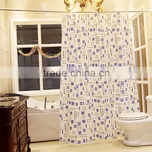 Shower Curtain Rain Drop Printed, Hot Sale Classic Bathroom Waterproof Curtain thumbnail-3