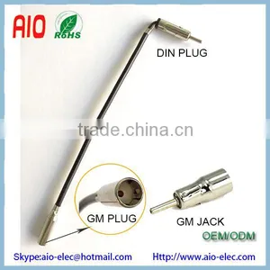 15CM 90 Degree Din Male Plug to GM Factory Female Jack FM AM CB Radio Car Antenna Connector Adapter Cable thumbnail-1