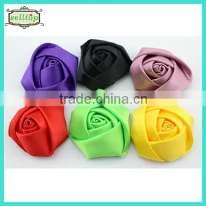 4.5-5cm Satin Rose Ribbon Flowers for Wedding Dress thumbnail-5