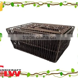 Beautiful Vertical Weave Hollow Design Seagrass Storage Basket for Bath Sets,decorative Seagrass Basket thumbnail-1