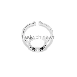 Fashion Minimal Geometric O Shape Gold Silver Finger Rings Without Stones thumbnail-2
