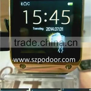 PW305 2014 Lastest Smart Phone Watch Sync Android Phone Call,SMS,Contacts,Social News,smart Watch w/ Bluetooth Speaker thumbnail-1