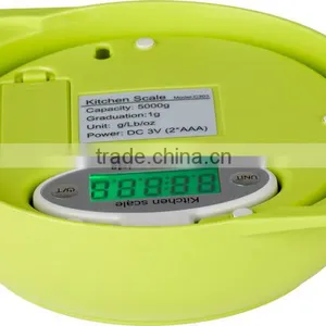 Christmas Gifts 2015 5kg New Cheap ABS Plastic Foldable Diet Kitchen Scale Weighing Scale With Bowl thumbnail-2