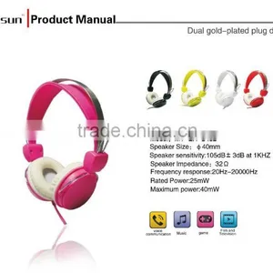 High Quality Stereo Earphone Headset.High Performance Dual Gold-plated Plug .Dual Iner Earphones With Mic(EH-S452) thumbnail-2