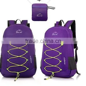 Fashion Waterproof Nylon Camping Backpack Can be Fold Shoulder Bag thumbnail-5