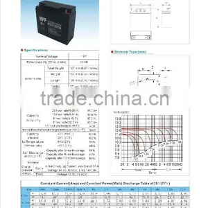 Maintenance Free Lead Acid Battery 12v Ups Battery 12v 20ah thumbnail-2
