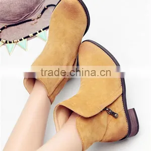 Stylish Yellow Zipper Red Bottom Ankle Boots USA Hottest thumbnail-1