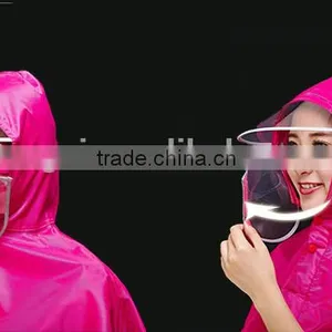 2016 New Style Rain Poncho With Reflective Tape and Face Protection thumbnail-4