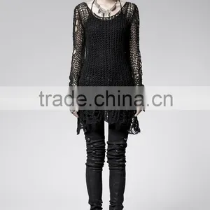 PM-004 Free Size Black Top Brand Girls Broken Pullover Sweater thumbnail-6