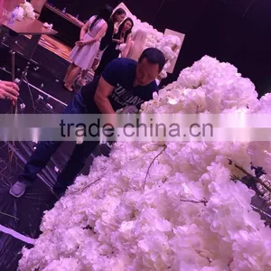 10ft White Artificial Hydrangea Flower Wall or Rose Flower Wall for Wedding Decoration thumbnail-6