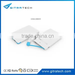 Ultra Slim 2500mAh Credit Card Power Bank With Large Logo Printing Area thumbnail-1