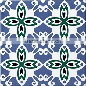 New Product-fashionabe and Individule Blue Wall Decoration Flower Porcelain Tile /spanised Tile 20*20cm thumbnail-1
