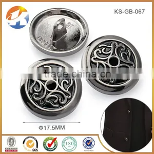 Wholesale Custom Gun Metal Cap Top Sew Buttons For Women Fashion Coats thumbnail-1