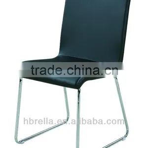 2014 Metal Frame Leather Dining Chair thumbnail-1