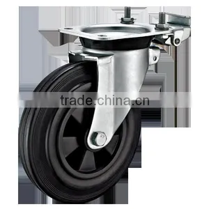 Garbage Bin Casters With Black Rubber Wheels thumbnail-3